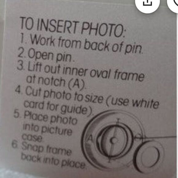 Vintage Avon Brooch Pin Gold Tone Precious Pictures Mourning Spinner‎ Rhinestone - Picture 7 of 7